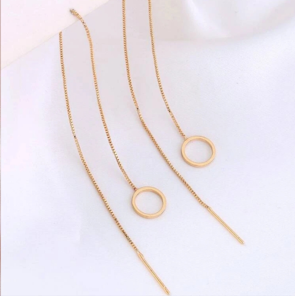💛💛NEW💛💛UNIQUE!! Threaded Simple Hoop Earrings in GOLD 💛💛